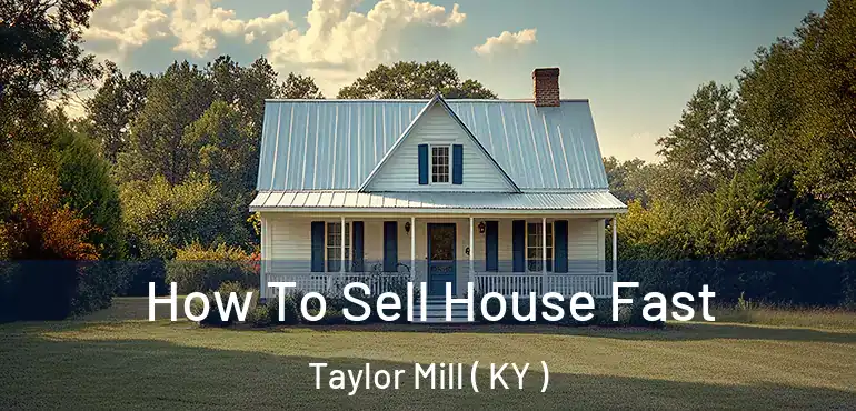  How To Sell House Fast Taylor Mill ( KY )